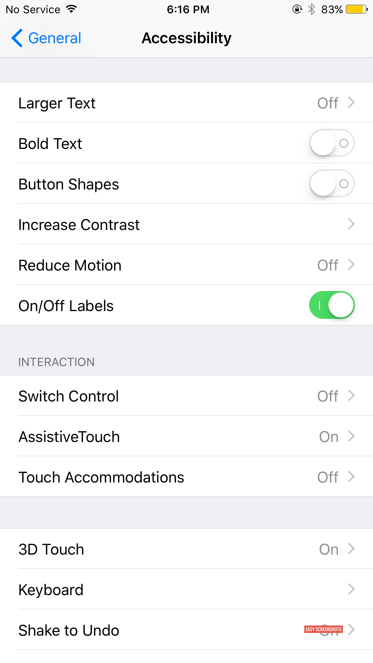 Accessibility Options To General Settings