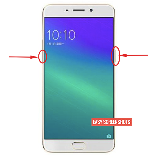 Press Volume Down and Power Button to take Screenshot On Oppo F1 Plus