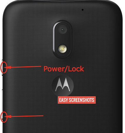 take Screenshot on moto e3 power with hardware keys